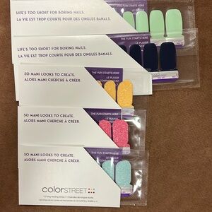 Five sets of new nail polish strips